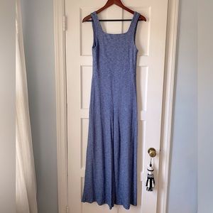 Gap wide leg blue jumpsuit